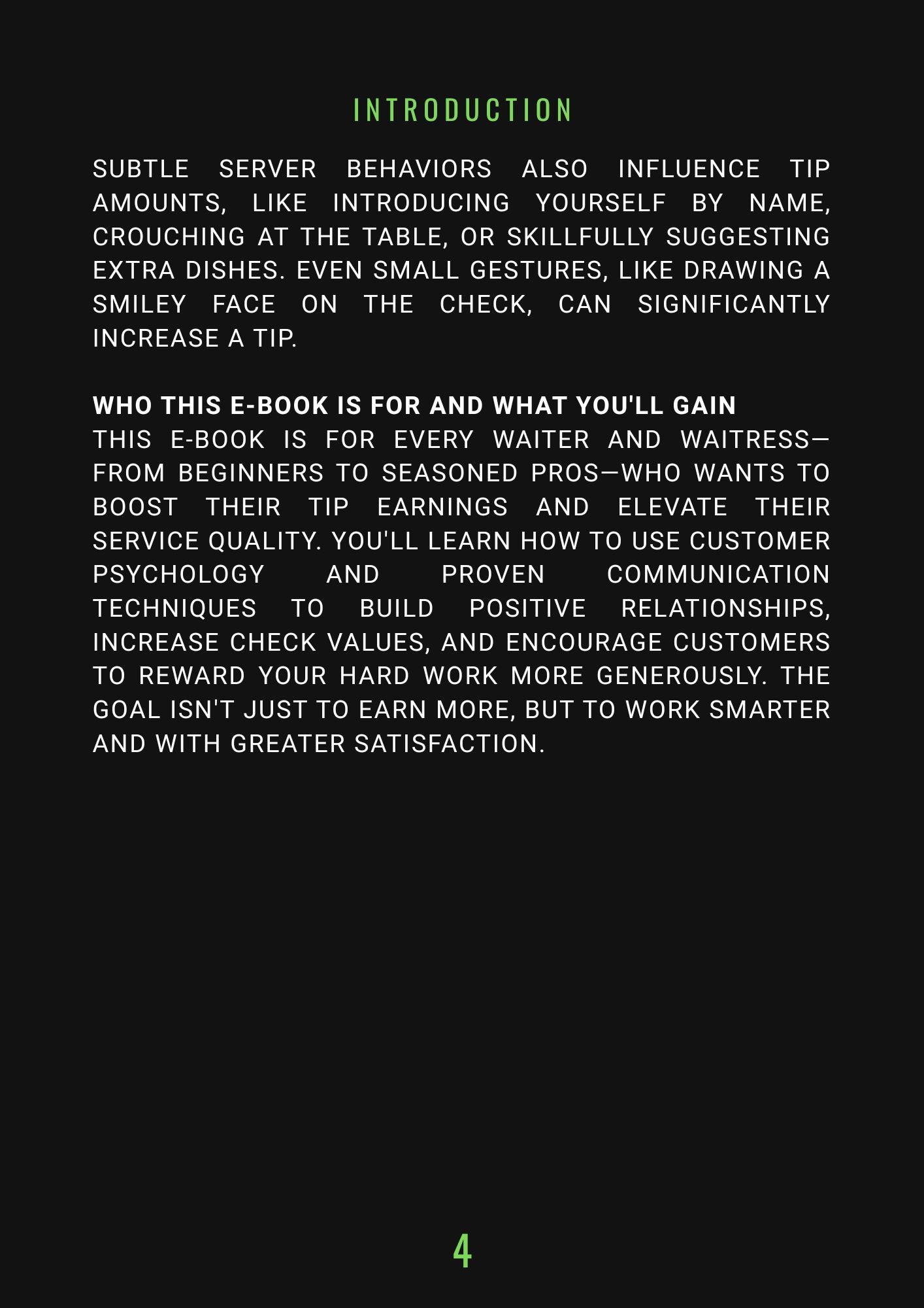 Ebook "Tip Master" Universal Knowledge for Every Waiter